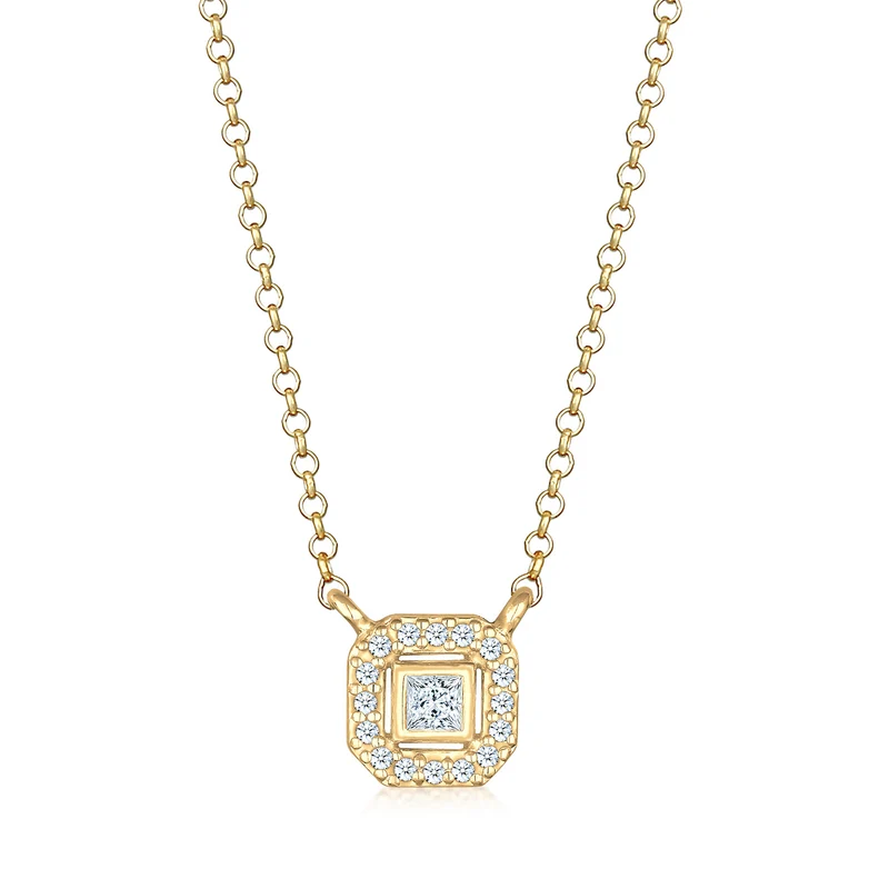 Halskette | Diamant ( Weiß, 0,16 ct )