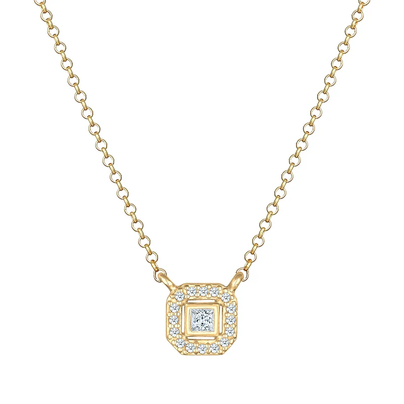 Halskette | Diamant ( Weiß, 0,16 ct )