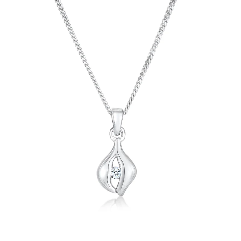 Halskette Tropfen | Diamant ( Weiß, 0,03 ct )