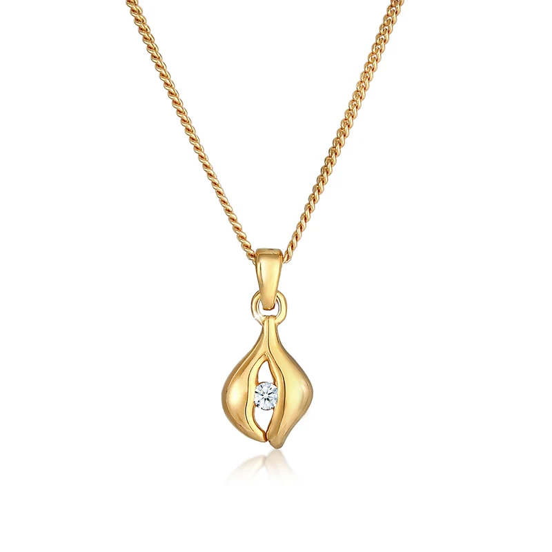 Halskette Tropfen | Diamant ( Weiß, 0,03 ct )
