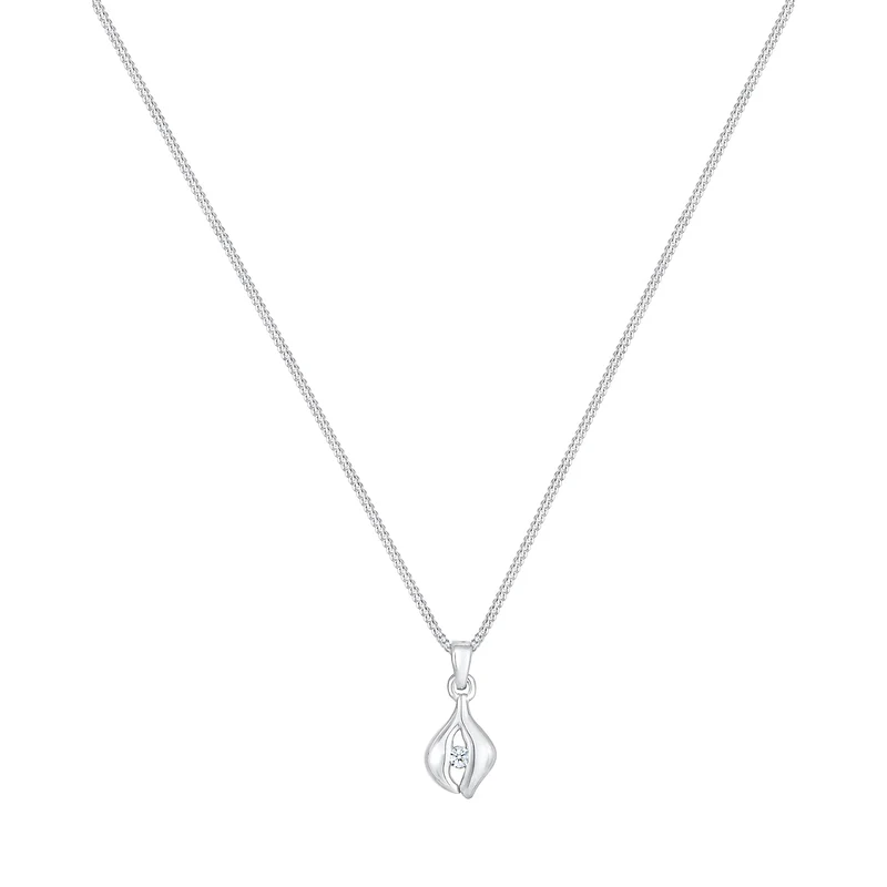 Halskette Tropfen | Diamant ( Weiß, 0,03 ct )