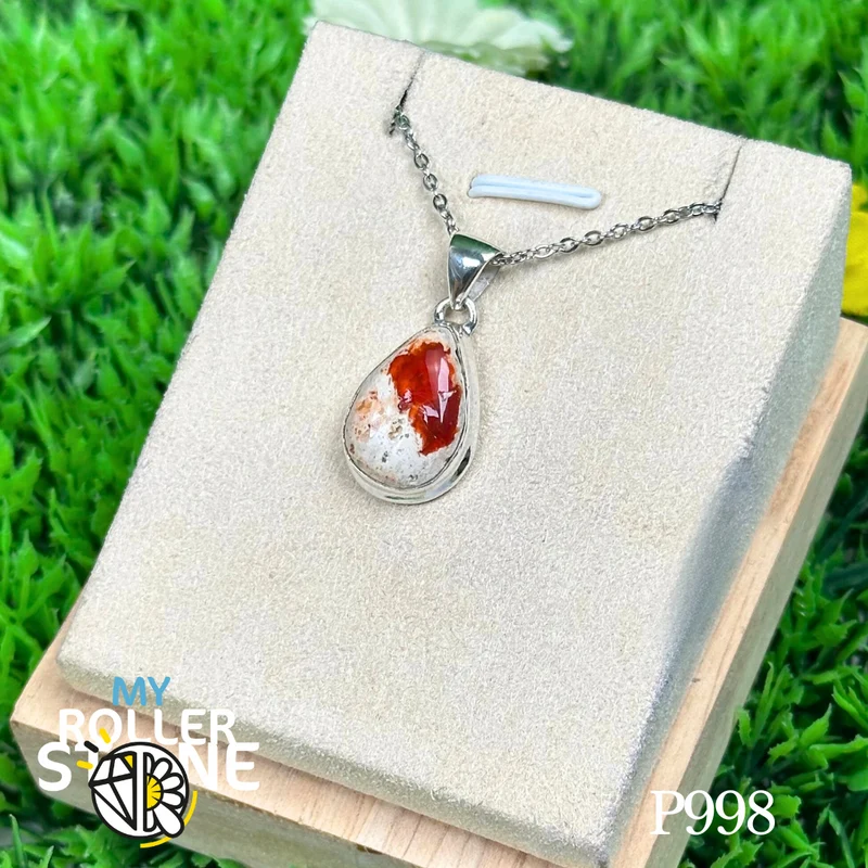 Feueropal Anhänger Silber #P998