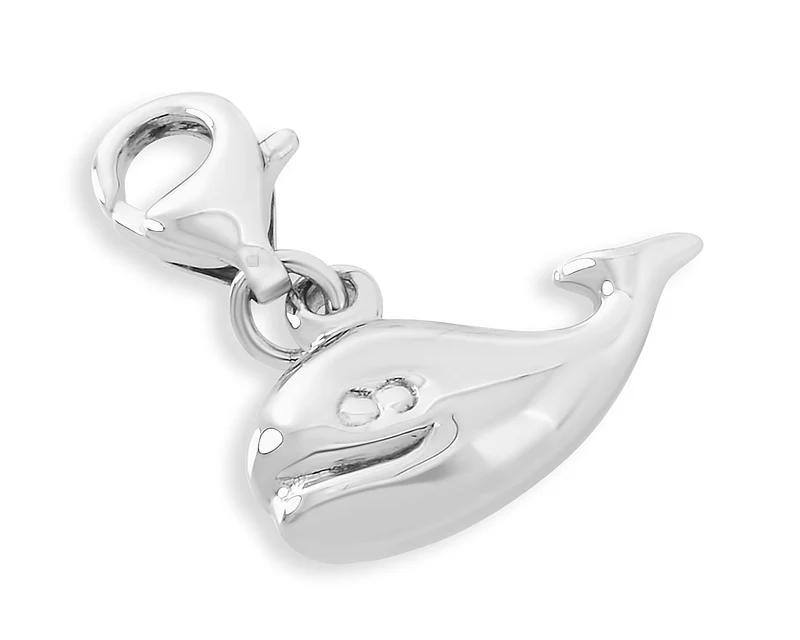 CHARM ANHÄNGER WAL 925 SILBER CHARM ZUR TAUFE FISCH JONA