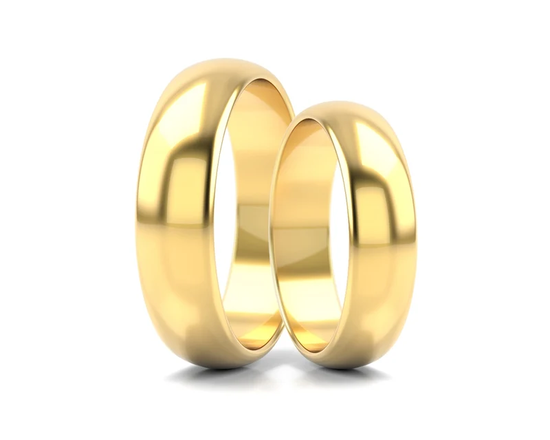 333/- GELBGOLD RINGE KLASSISCHE TRAURINGE HOCHZEIT MIT GRAVUR