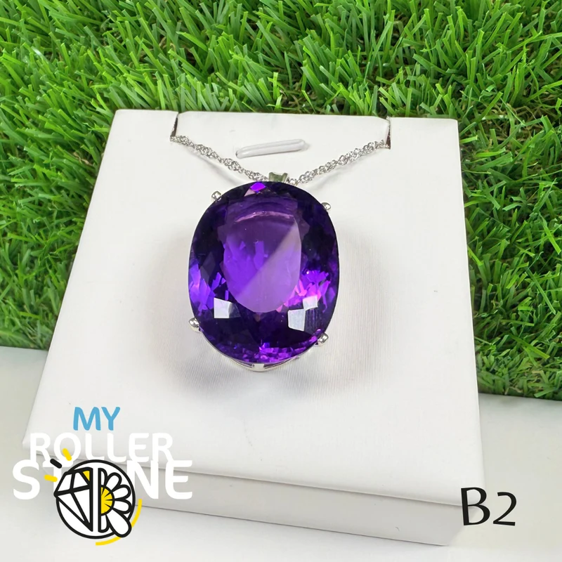 Facettierter Amethyst Anhänger aus Brasilien (BAIA) B2