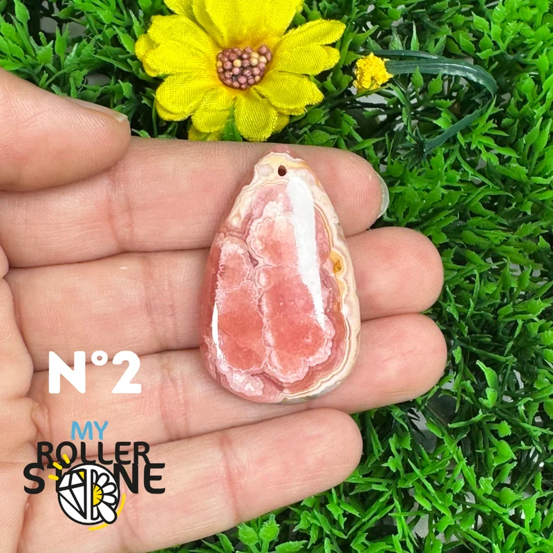 Rhodochrosit Durchbohrter Anhänger