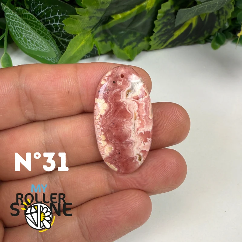 Rhodochrosit Durchbohrter Anhänger