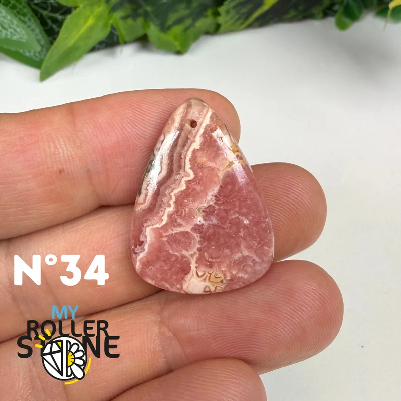 Rhodochrosit Durchbohrter Anhänger