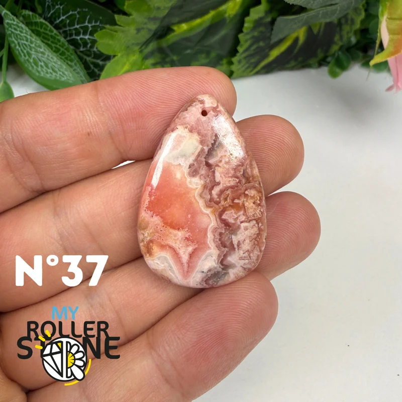 Rhodochrosit Durchbohrter Anhänger