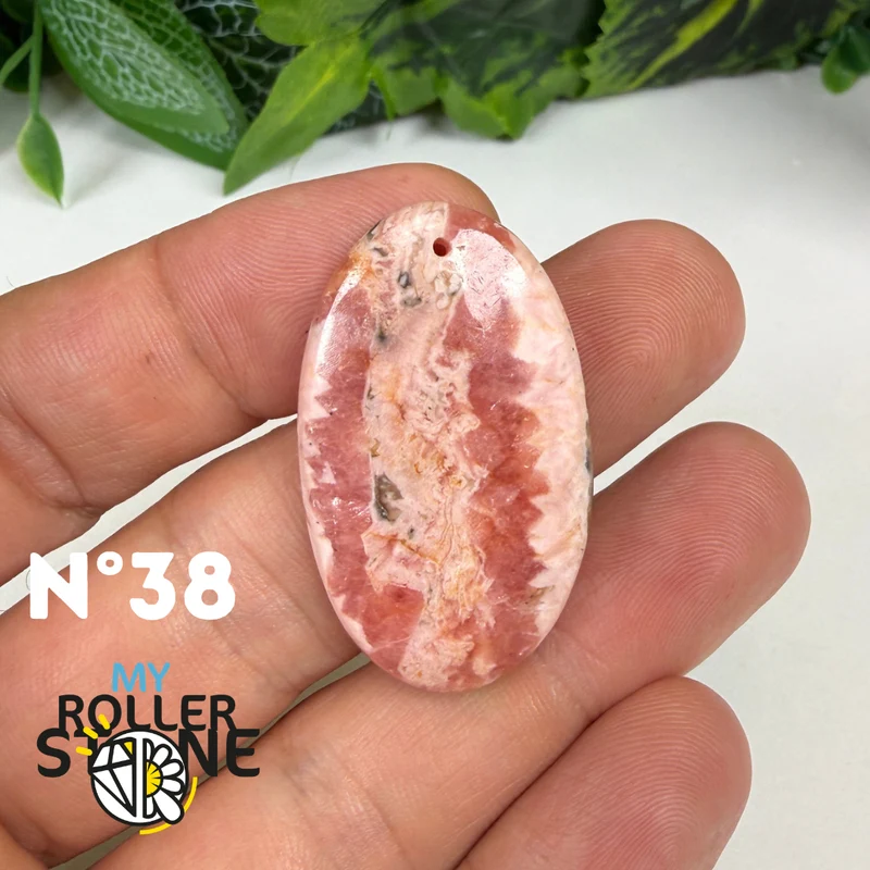 Rhodochrosit Durchbohrter Anhänger
