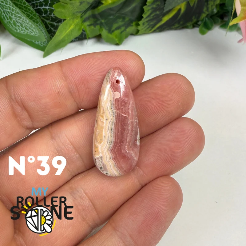 Rhodochrosit Durchbohrter Anhänger