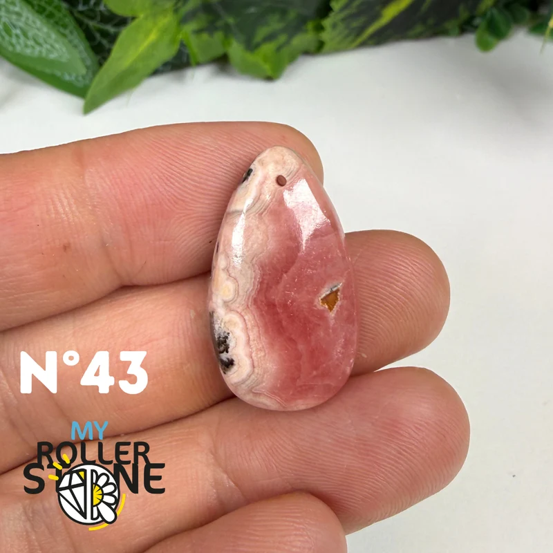 Rhodochrosit Durchbohrter Anhänger