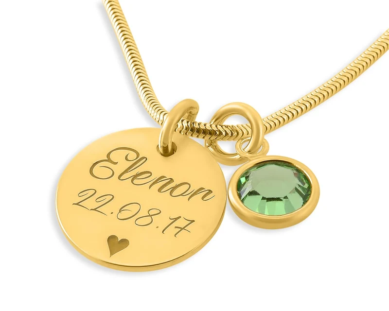 GOLDKETTE, KETTE MIT NAMEN, SCHMUCK VERGOLDET, GRAVURSCHMUCK