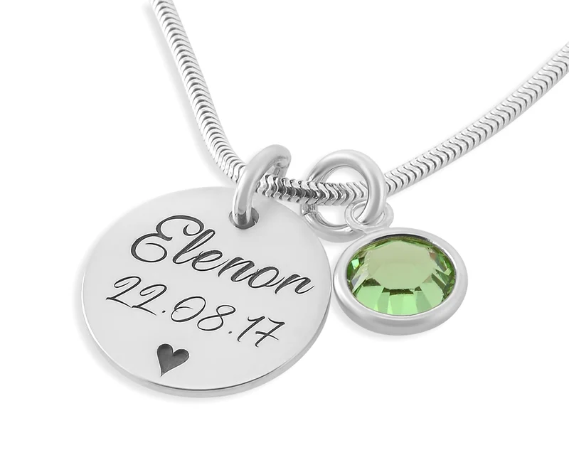 KINDERKETTE MIT GRAVUR - SILBERSCHMUCK MIT NAMEN - NAMENSKETTE 925 SILBER HALSKETTE