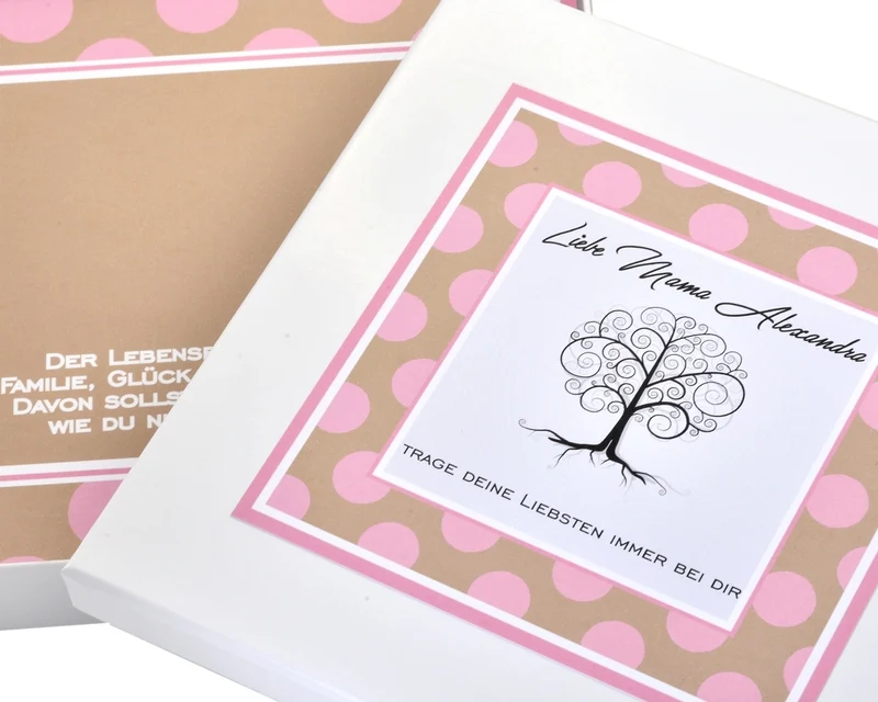 SCHMUCKBOX GESCHENK KARTON SCHACHTEL PERSONALISIERTE GESCHENKSCHACHTEL