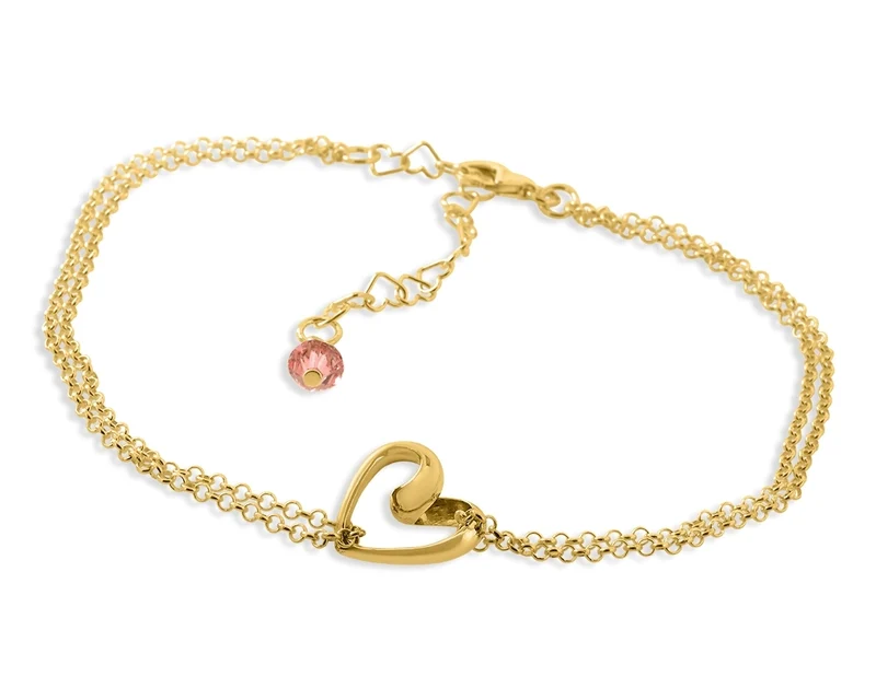 FUSSKETTE DAMEN GOLD FUSSSCHMUCK FRAU GOLDEN HERZ FUSS SCHMUCK