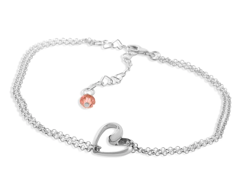 DAMEN FUSSKETTCHEN SILBERSCHMUCK 925 SILBER FUSSKETTE HERZ