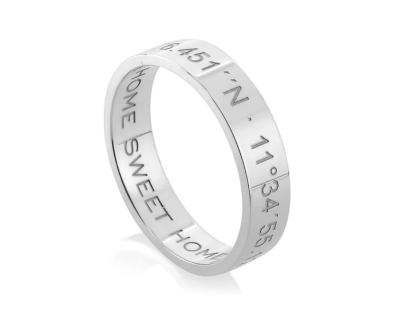 RING MIT NAMEN PARTNERSCHMUCK RING MIT TEXT SILBERRING MIT GRAVUR