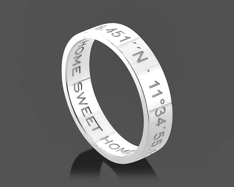RING MIT NAMEN PARTNERSCHMUCK RING MIT TEXT SILBERRING MIT GRAVUR