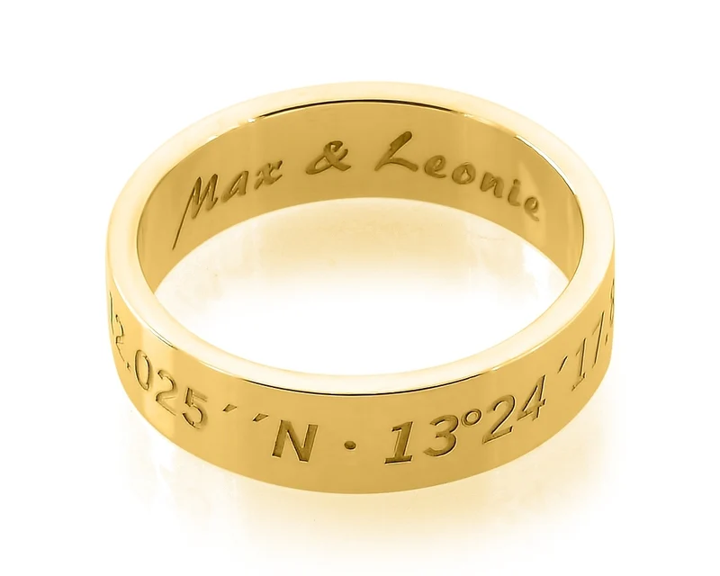 GRAVUR RING NAMENSRING GOLDRING PERSONALISIERTER DAMENRING