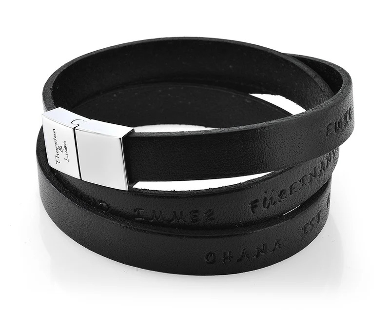 MÄNNERARMBAND LEDER HERREN ARMBAND SCHMUCK FÜR PAPA GRAVUR