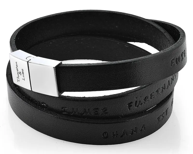 MÄNNERARMBAND LEDER HERREN ARMBAND SCHMUCK FÜR PAPA GRAVUR