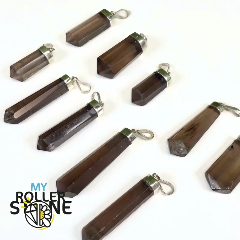Anhänger aus Rauchquarz und Silber