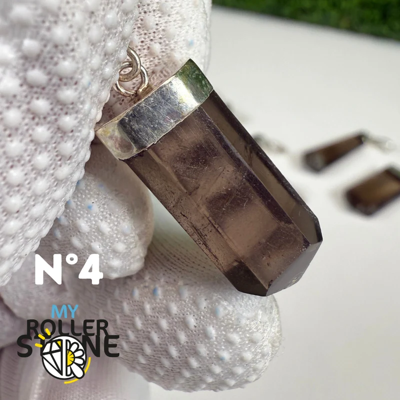 Anhänger aus Rauchquarz und Silber