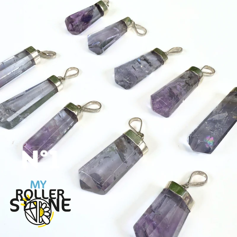 Anhänger aus Fluorit und Silber