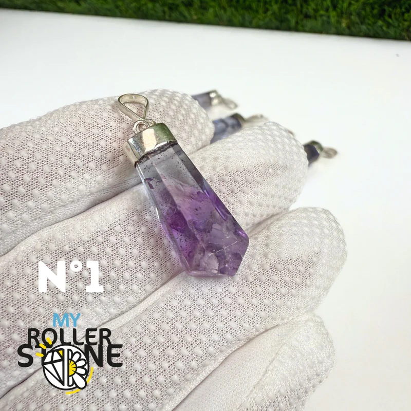 Anhänger aus Fluorit und Silber