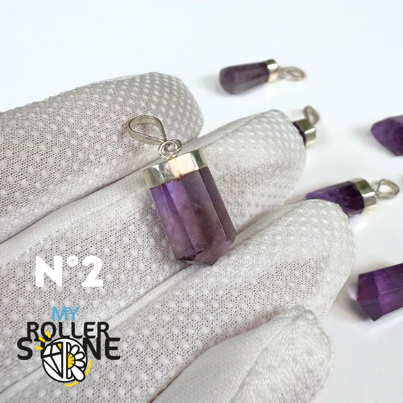 Amethyst- und Silberanhänger