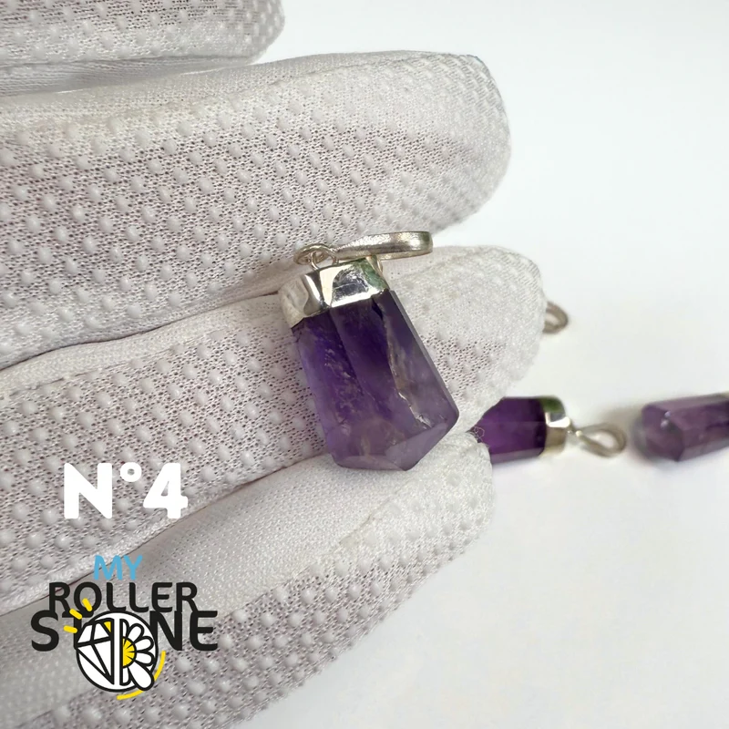 Amethyst- und Silberanhänger