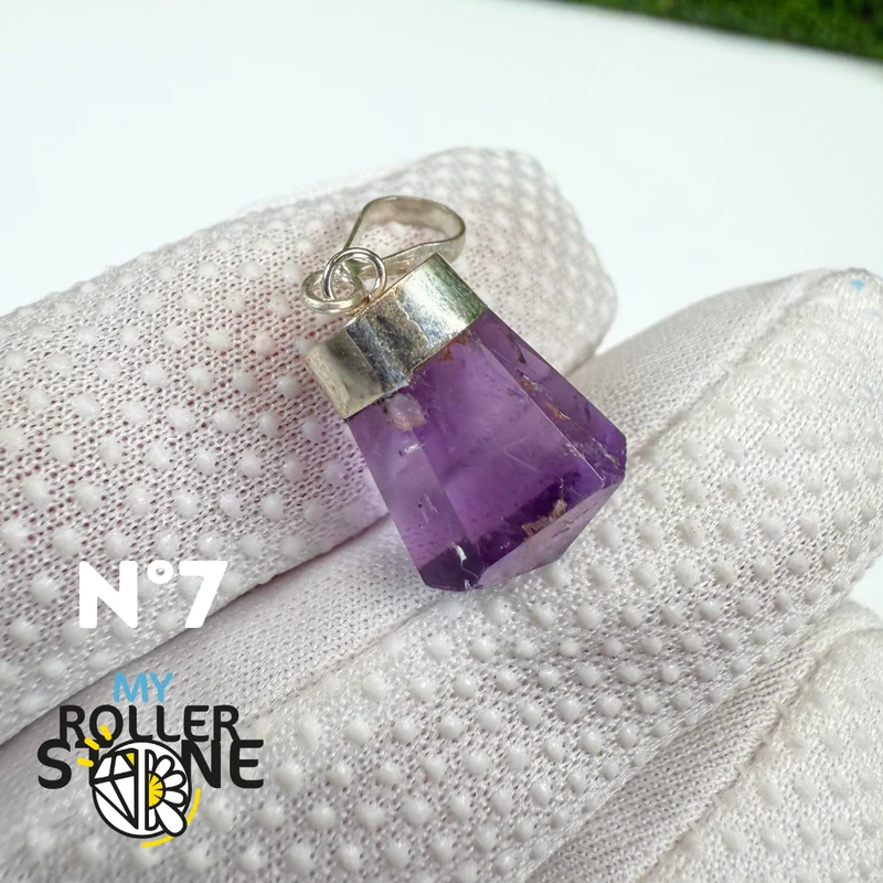 Amethyst- und Silberanhänger