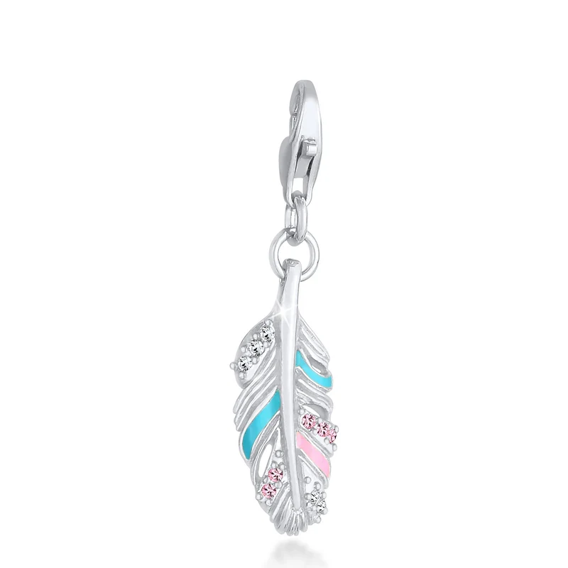 Charm Feder | Kristall ( Rosa )