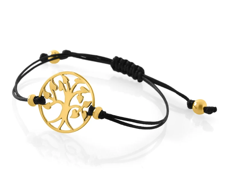 LEBENSBAUM ARMBAND SCHWARZ FAMILIENBAUM DAMENARMBAND SCHACHTEL