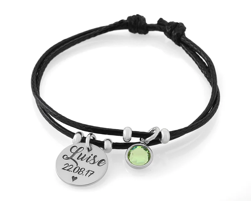 NAMENSARMBAND GRAVUR SILBERSCHMUCK KINDER SCHACHTEL