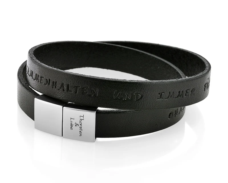 HERRENARMBAND FÜR PAPA HERREN SCHMUCK GRAVUR LEDERARMBAND MANN PRSONALIERBAR