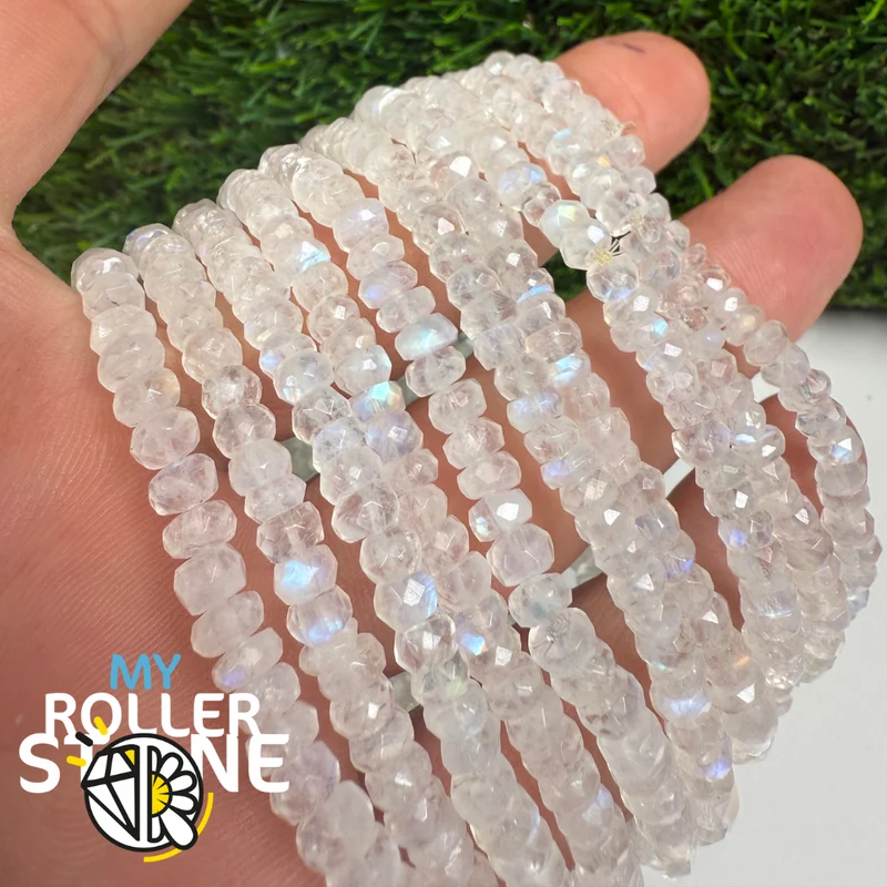 5A Facettiertes Mondsteinarmband