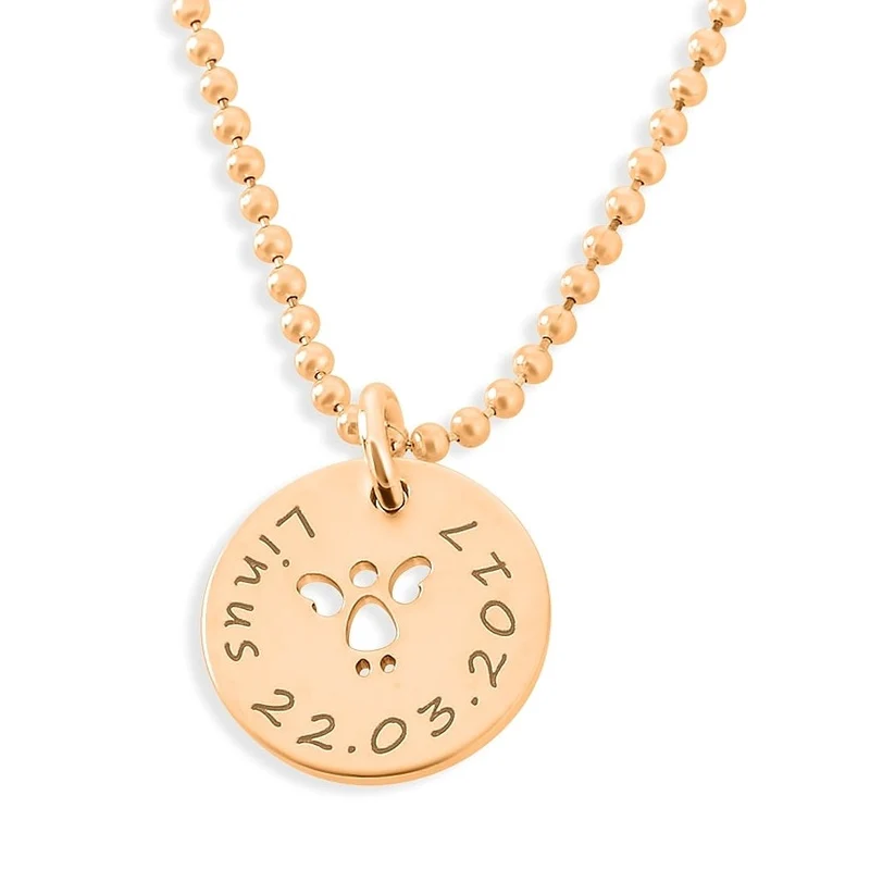 NAMENSKETTE TAUFE ROSÉ GOLD TAUFKETTE ENGELSCHMUCK