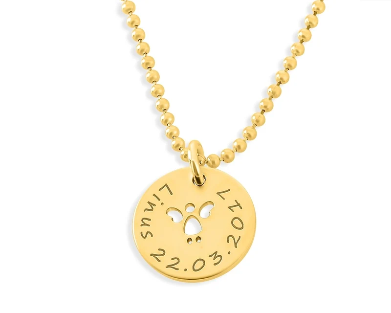 NAMENSKETTE GOLD ENGEL GRAVUR KINDERSCHMUCK TAUFE