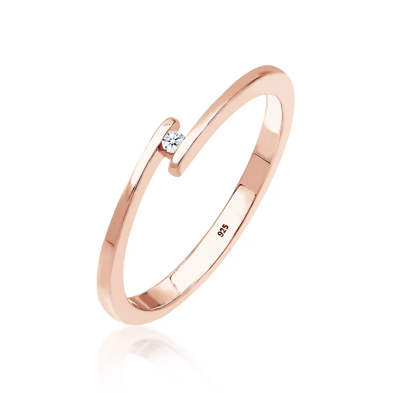Solitär-Ring | Diamant ( Weiß, 0,015 ct )