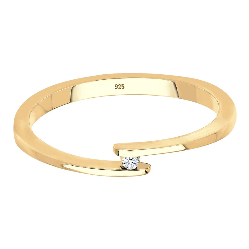 Solitär-Ring | Diamant ( Weiß, 0,015 ct )