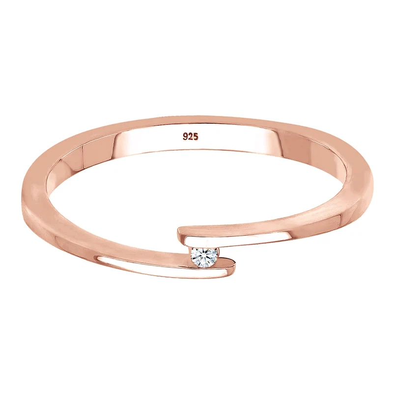Solitär-Ring | Diamant ( Weiß, 0,015 ct )