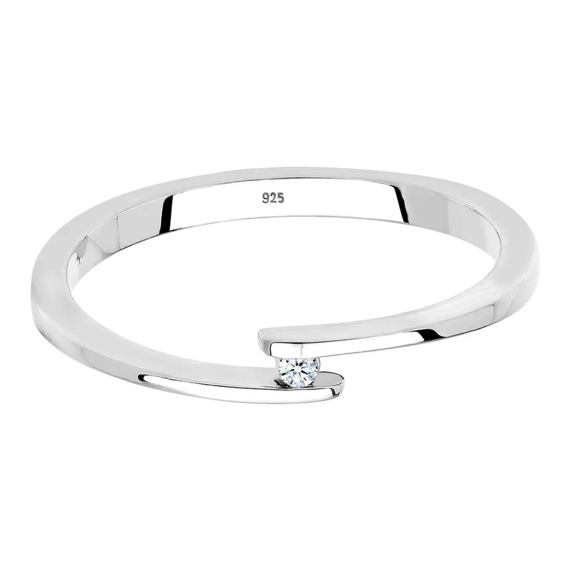 Solitär-Ring | Diamant ( Weiß, 0,015 ct )