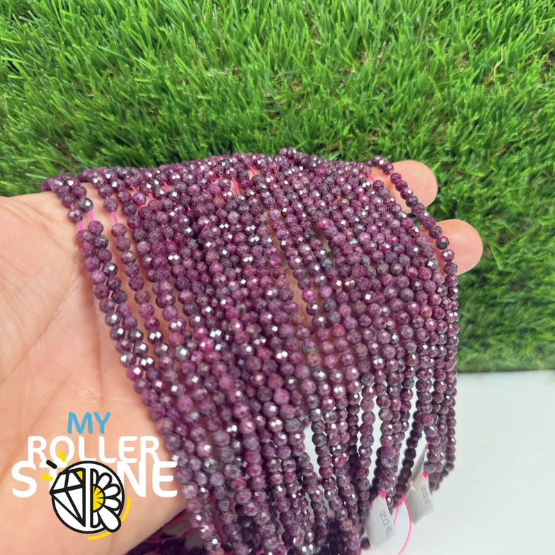 Facettierte Rubinperle 1A (4 mm)