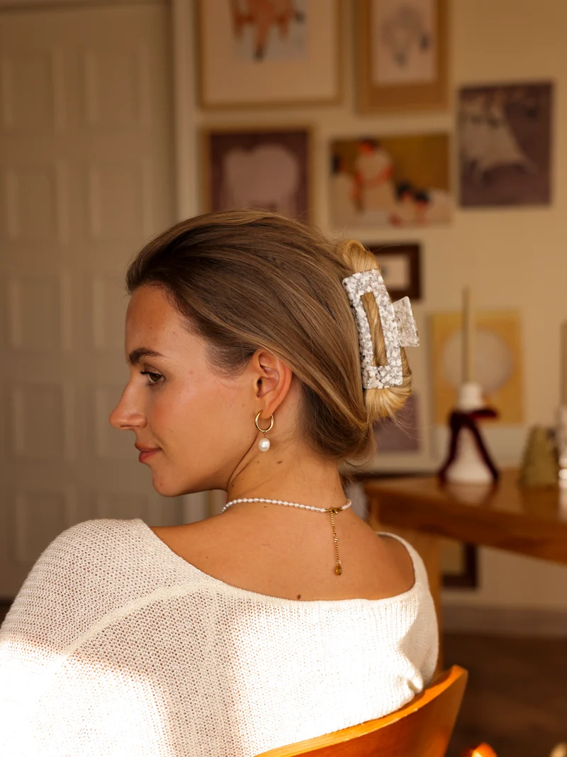 Modern Style Haarklammer White Floral
