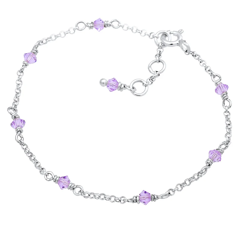 Armband Kugel | Kristall ( Violett hell )