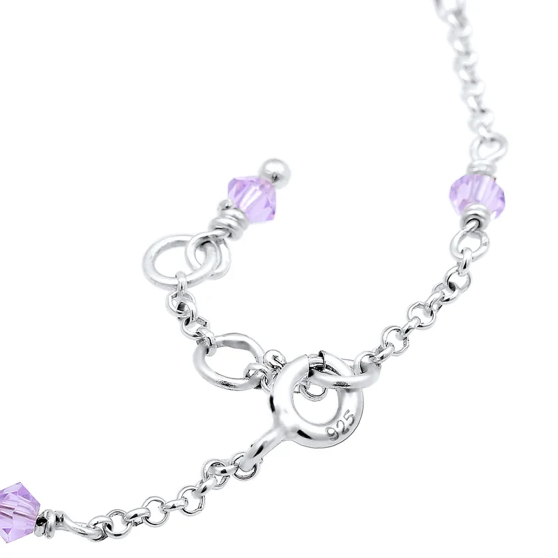 Armband Kugel | Kristall ( Violett hell )