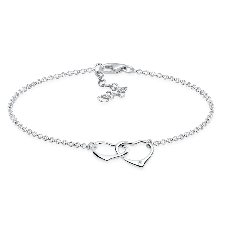 Armband Herz | Diamant ( Weiß, 0,015 ct )
