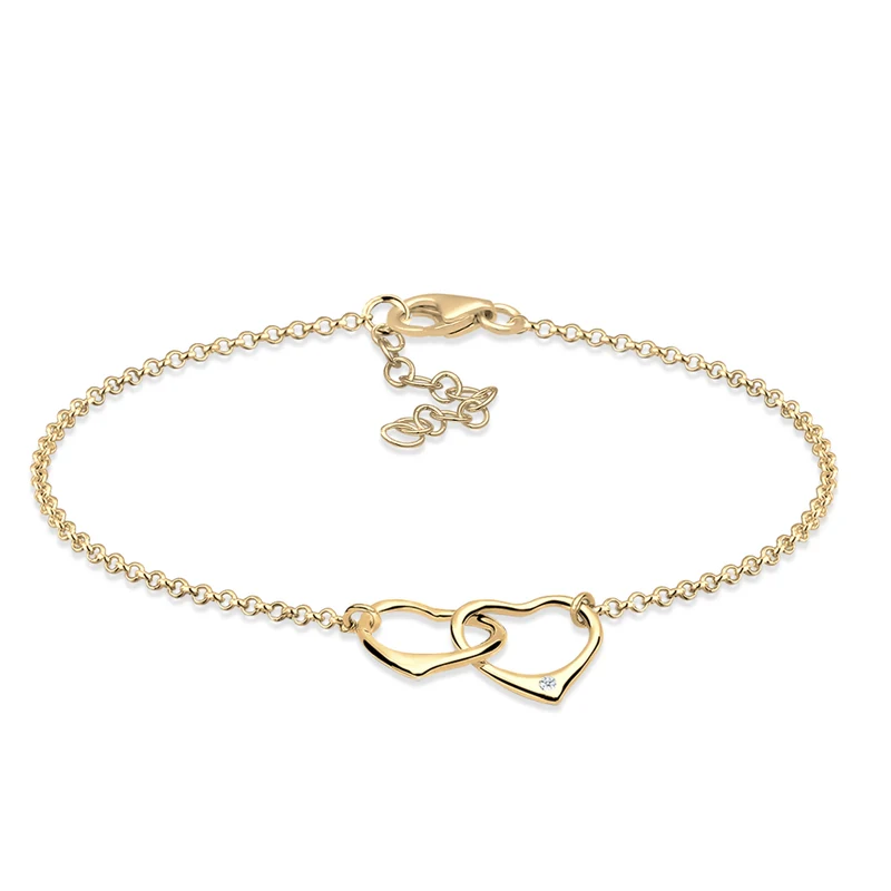 Armband Herz | Diamant ( Weiß, 0,015 ct )